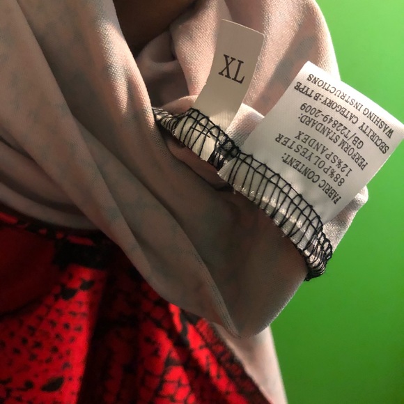 Red Snake Print Sexy Long Sleeve Dress - Picture 5 of 5